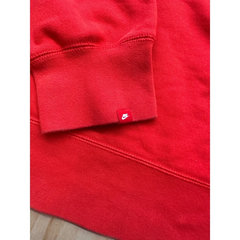 VTG Nike Mens XL Red Crewneck Sweatshirt Big Logo Raglan Fleece Pullover Sports